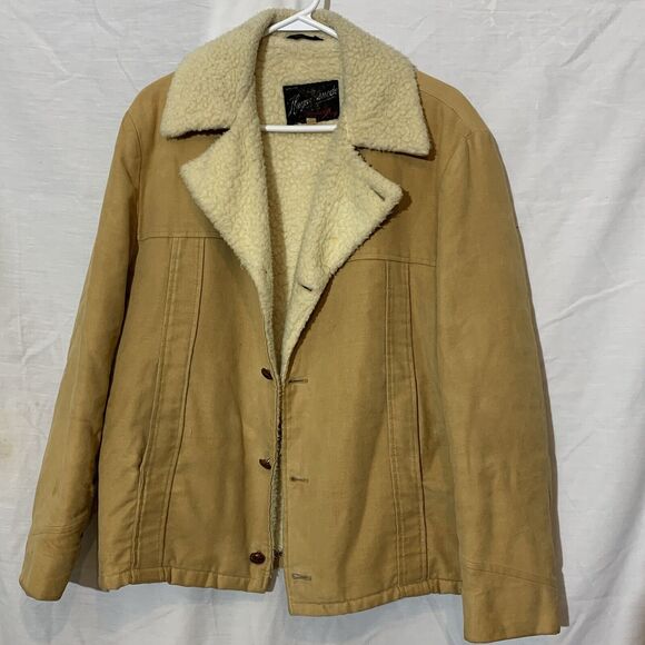 Vintage Marshall Ray Hague Suede Jacket Mens 40 R Trucker Cowboy M chore coat
